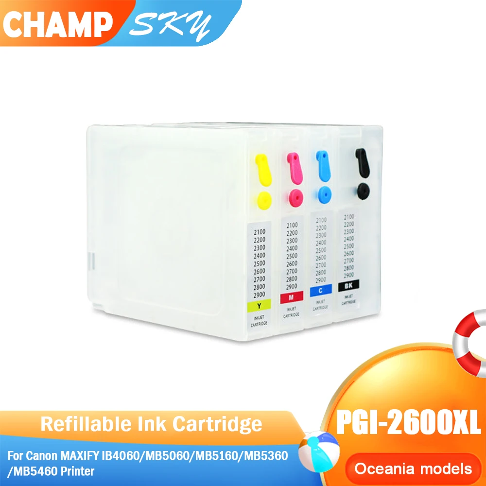 Refillable Ink Cartridge For PGI2600 , PGI-2600 XL For Canon MAXIFY IB4060 MB5060 MB5160 MB5360 MB5460 , With ARC Chip
Refillable Ink Cartridge For PGI2600 , PGI-2600 XL For Canon MAXIFY IB4060 MB5060 MB5160 MB5360 MB5460 , With ARC Chip
