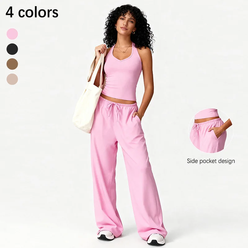 Women Quick Dry 2 Piece Yoga Set Beauty Back Camisole Top & Loose Casual Pants Outdoor Running Sports Workout Suit
Women Quick Dry 2 Piece Yoga Set Beauty Back Camisole Top & Loose Casual Pants Outdoor Running Sports Workout Suit