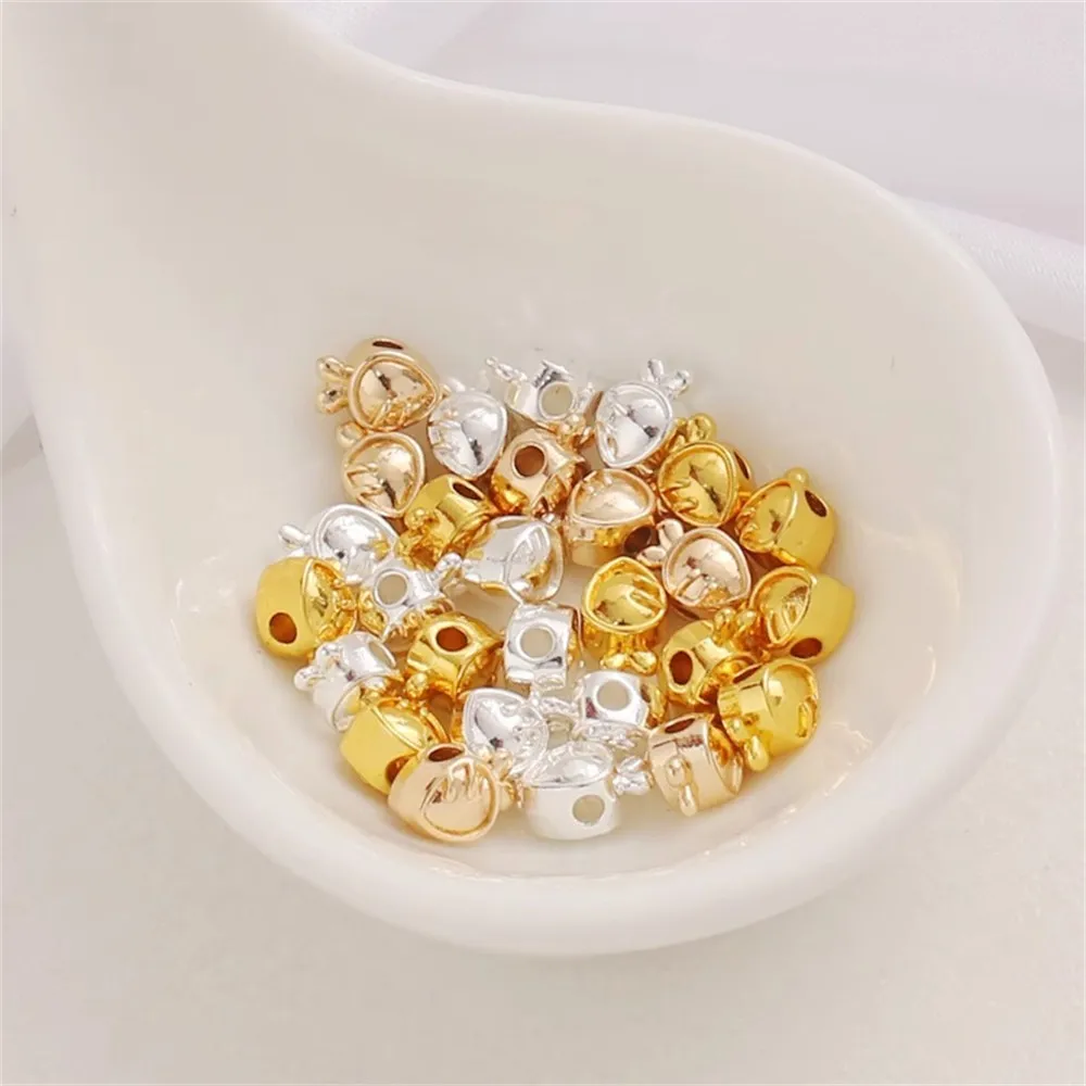 14k Gold Color Silver Cartoon Radish Rabbit Through Hole Bead Pad Bead Diy Necklace Bracelet Partition Charm Accessories
14k Gold Color Silver Cartoon Radish Rabbit Through Hole Bead Pad Bead Diy Necklace Bracelet Partition Charm Accessories