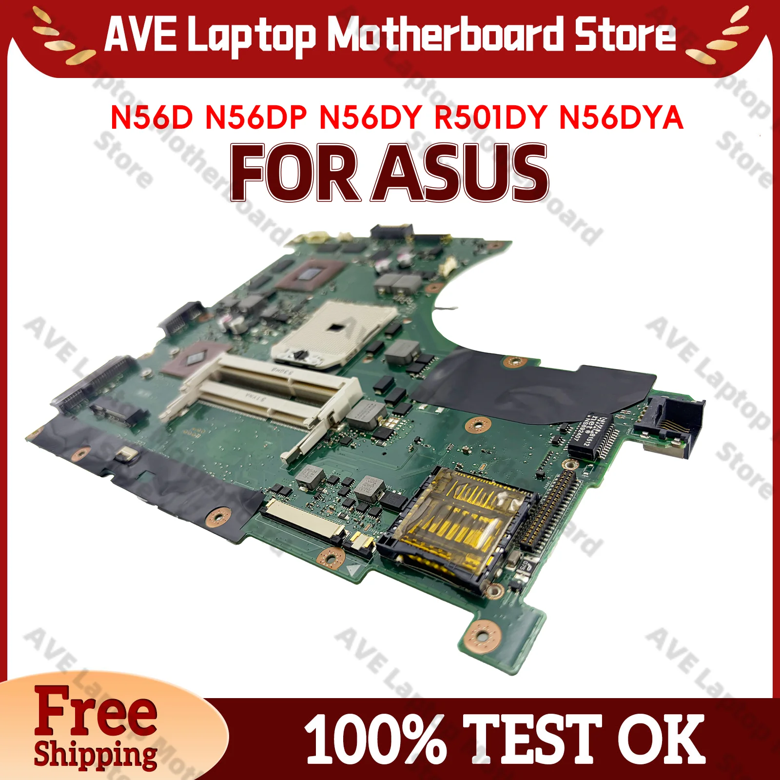 N56DY Laptop Motherboard For ASUS N56D N56DP N56DY Notebook Mainboard This item is in stock 100% tests OK fast shipping
N56DY Laptop Motherboard For ASUS N56D N56DP N56DY Notebook Mainboard This item is in stock 100% tests OK fast shipping