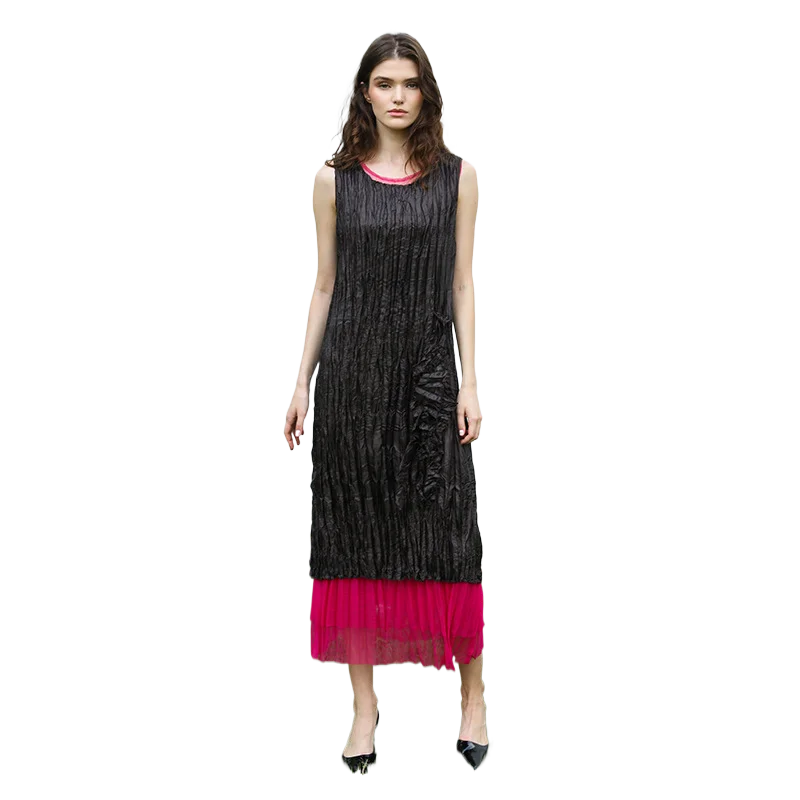 Miyake Pleated Women's Dresses Colorblocked Bark Pleated Temperament Evening Dresses
Miyake Pleated Women's Dresses Colorblocked Bark Pleated Temperament Evening Dresses