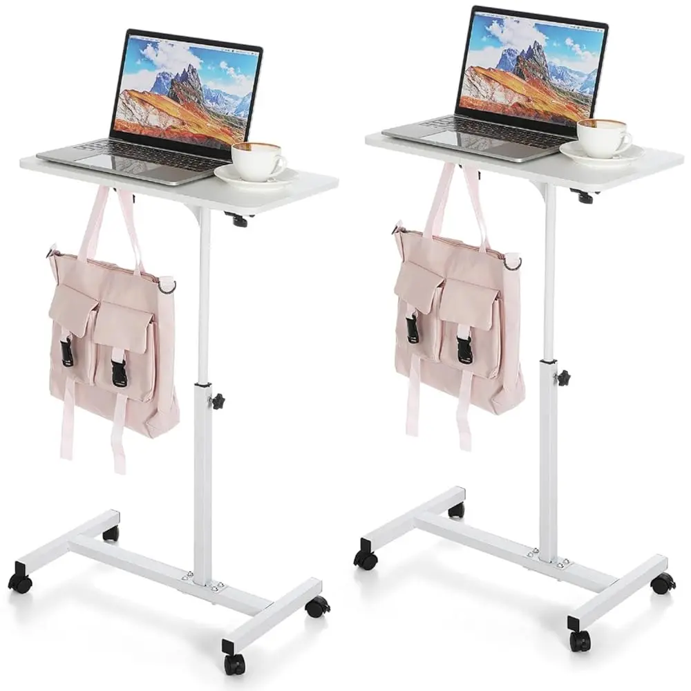 2 Pcs Mobile Rolling Small Standing Desk Adjustable Height Overbed Table Bedside Portable Desk With Wheels Computer Laptop Desk
2 Pcs Mobile Rolling Small Standing Desk Adjustable Height Overbed Table Bedside Portable Desk With Wheels Computer Laptop Desk