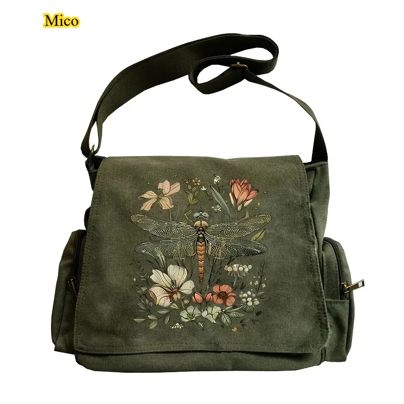 Fashion Art Dragonfly Print Women Crossbody Bag Large Capacity Shoulder Bag Messenger Bag for Daily Commute & Storage
Fashion Art Dragonfly Print Women Crossbody Bag Large Capacity Shoulder Bag Messenger Bag for Daily Commute & Storage