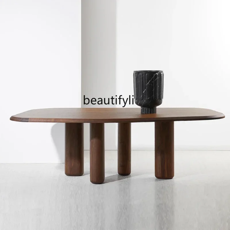 Medieval designer irregular solid wood dining table log wabi-sabi wind special-shaped desk
Medieval designer irregular solid wood dining table log wabi-sabi wind special-shaped desk