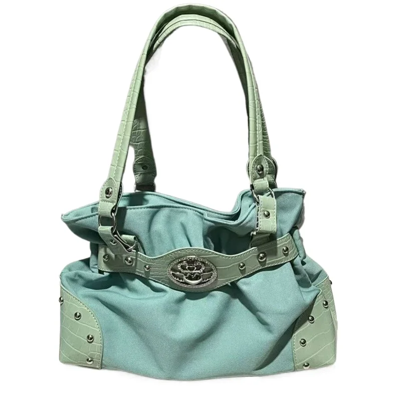 Original Millennial Spice Sky Blue Diamond Splicing Old Vintage Style Underarm Bag Tote Bag High Appearance Level Shoulder Bag
Original Millennial Spice Sky Blue Diamond Splicing Old Vintage Style Underarm Bag Tote Bag High Appearance Level Shoulder Bag