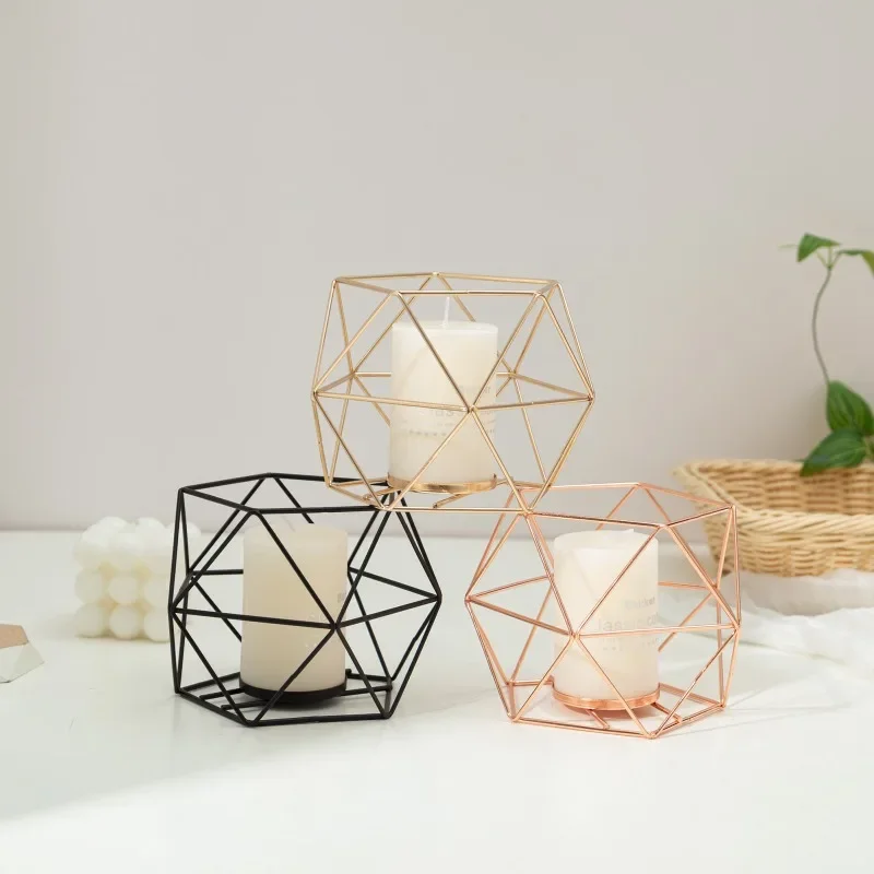 Metal 3D Geometric Iron Wire Candle Holder Tea Light Candlestick Lantern for Wedding Holidays Ornaments Gold Home Decor
Metal 3D Geometric Iron Wire Candle Holder Tea Light Candlestick Lantern for Wedding Holidays Ornaments Gold Home Decor