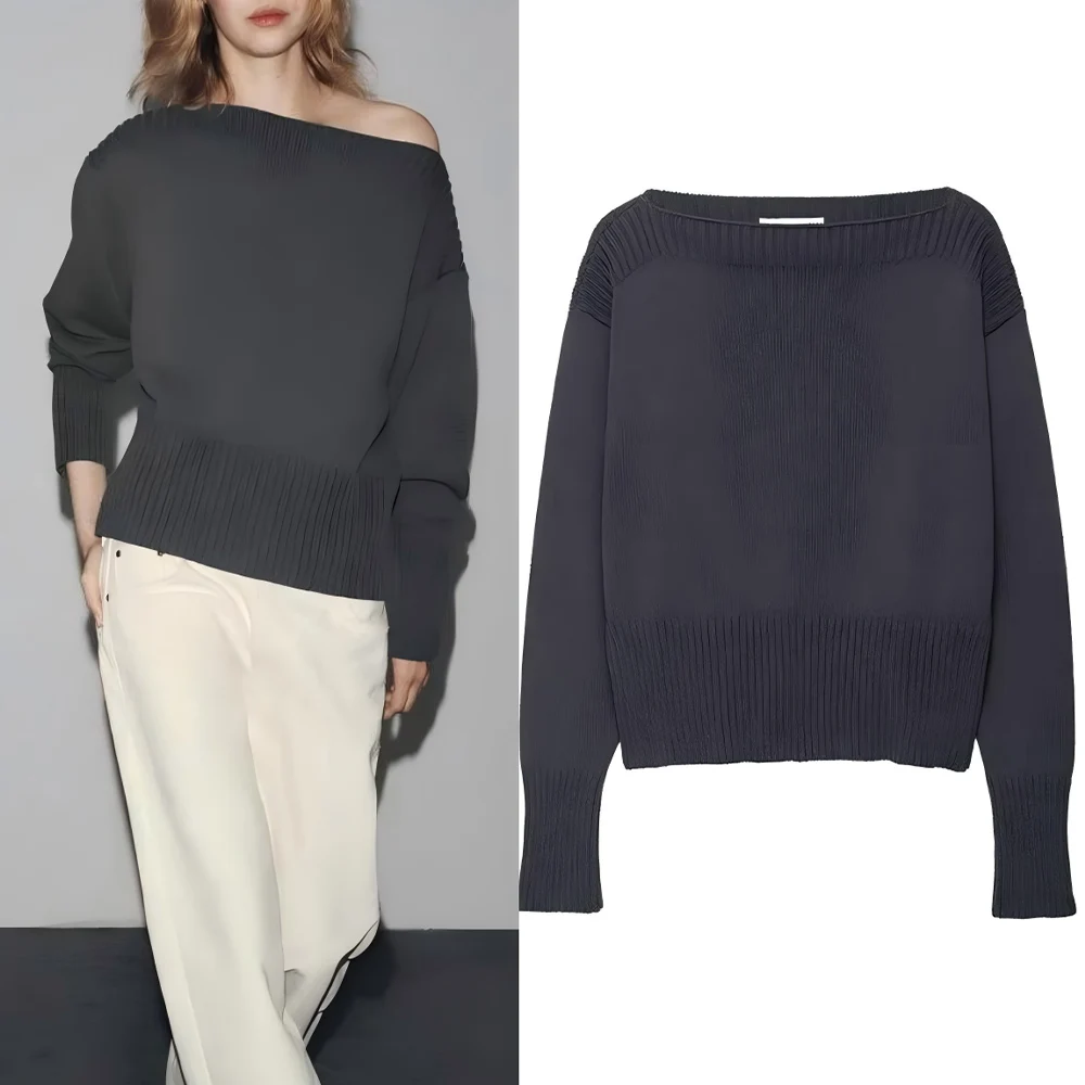 Новая женская мода, дизайн с разрезным воротником, повседневный вязаный свитер с мягкой текстурой, женский пуловер в стиле ретро с длинными рукавами, шикарный топ
Новая женская мода, дизайн с разрезным воротником, повседневный вязаный свитер с мягкой текстурой, женский пуловер в стиле ретро с длинными рукавами, шикарный топ