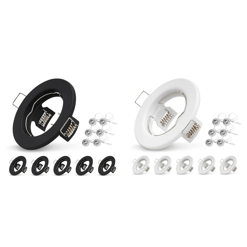 6Pcs Down Light Frame Recessed LED Ceiling Fixtures Downlight GU10 MR16 Ceiling Spot Lights Fitting Fixture Easy Install Black
6Pcs Down Light Frame Recessed LED Ceiling Fixtures Downlight GU10 MR16 Ceiling Spot Lights Fitting Fixture Easy Install Black
