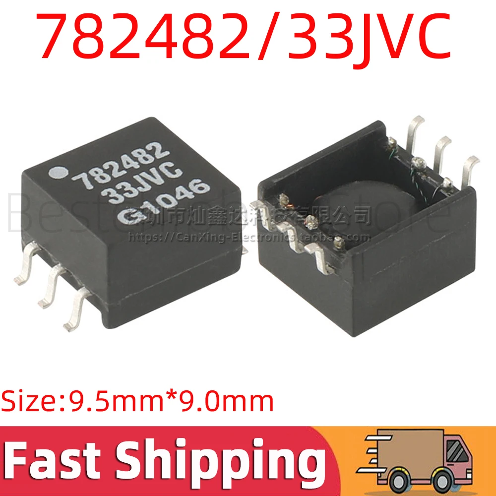 782482/33JVC 782482 33JVC Signal Power Pulse Converter Transformer 1CT:1.33CT 3.3V TO 3.3V 4KV 4000V Isolation Transformer
782482/33JVC 782482 33JVC Signal Power Pulse Converter Transformer 1CT:1.33CT 3.3V TO 3.3V 4KV 4000V Isolation Transformer