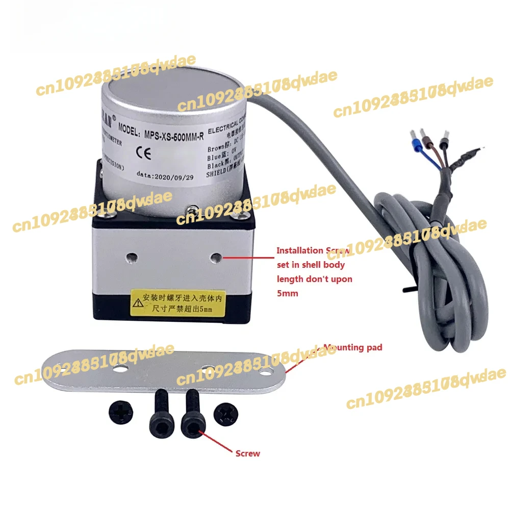 MIRAN Mini Wire Rope Displacement Sensor Cable Sensor Draw Wire Potentiometer Linear Position Sensor Linear Encoder MPS-XS