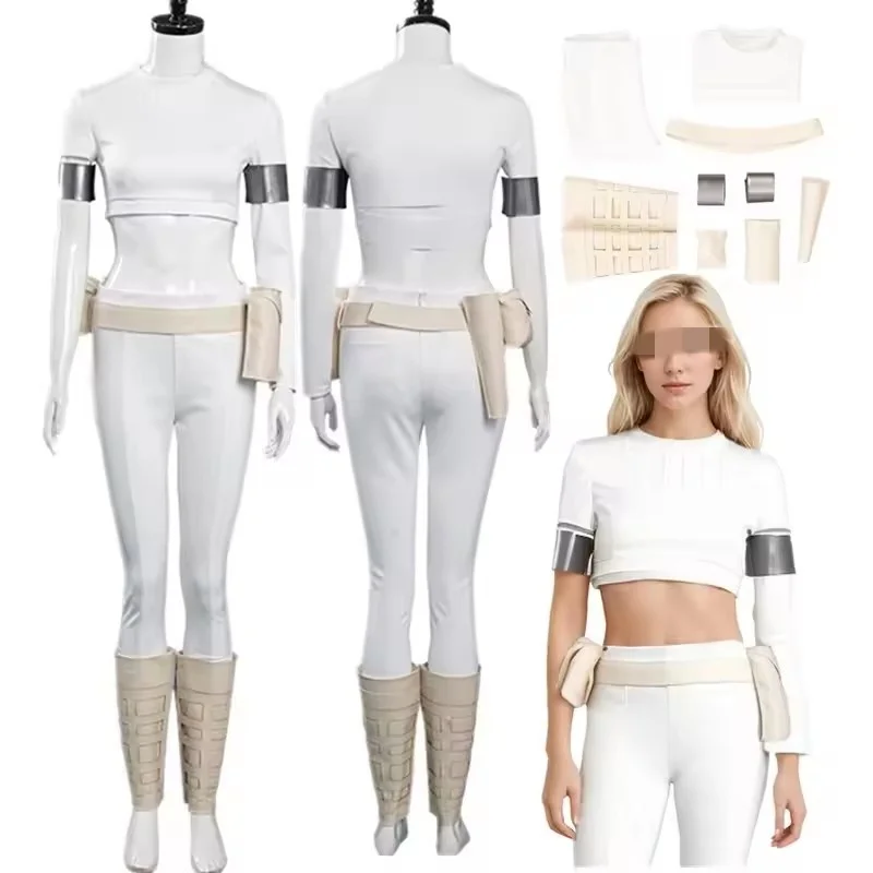 Padme Cosplay Amidala Fantasia Costume White Uniform Cloak Belt Movie Space Battle Disguise for Women Halloween Carnival Suit
Padme Cosplay Amidala Fantasia Costume White Uniform Cloak Belt Movie Space Battle Disguise for Women Halloween Carnival Suit