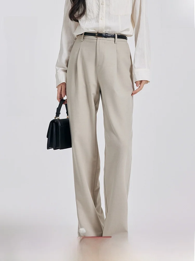 DAGASS White Straight Leg Suit Pants Women's Formal Interview High Waist Commute High Waist Polyester Blend Trousers
DAGASS White Straight Leg Suit Pants Women's Formal Interview High Waist Commute High Waist Polyester Blend Trousers