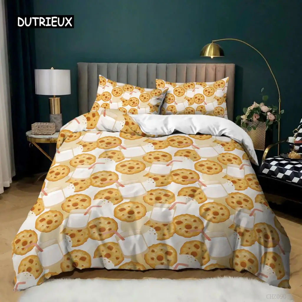 Cookies Duvet Cover Cute Cookies Print Twin Bedding Set Dessert Theme Comforter Cover Polyester Lovely Cartoon Foods Quilt Cover
Cookies Duvet Cover Cute Cookies Print Twin Bedding Set Dessert Theme Comforter Cover Polyester Lovely Cartoon Foods Quilt Cover
