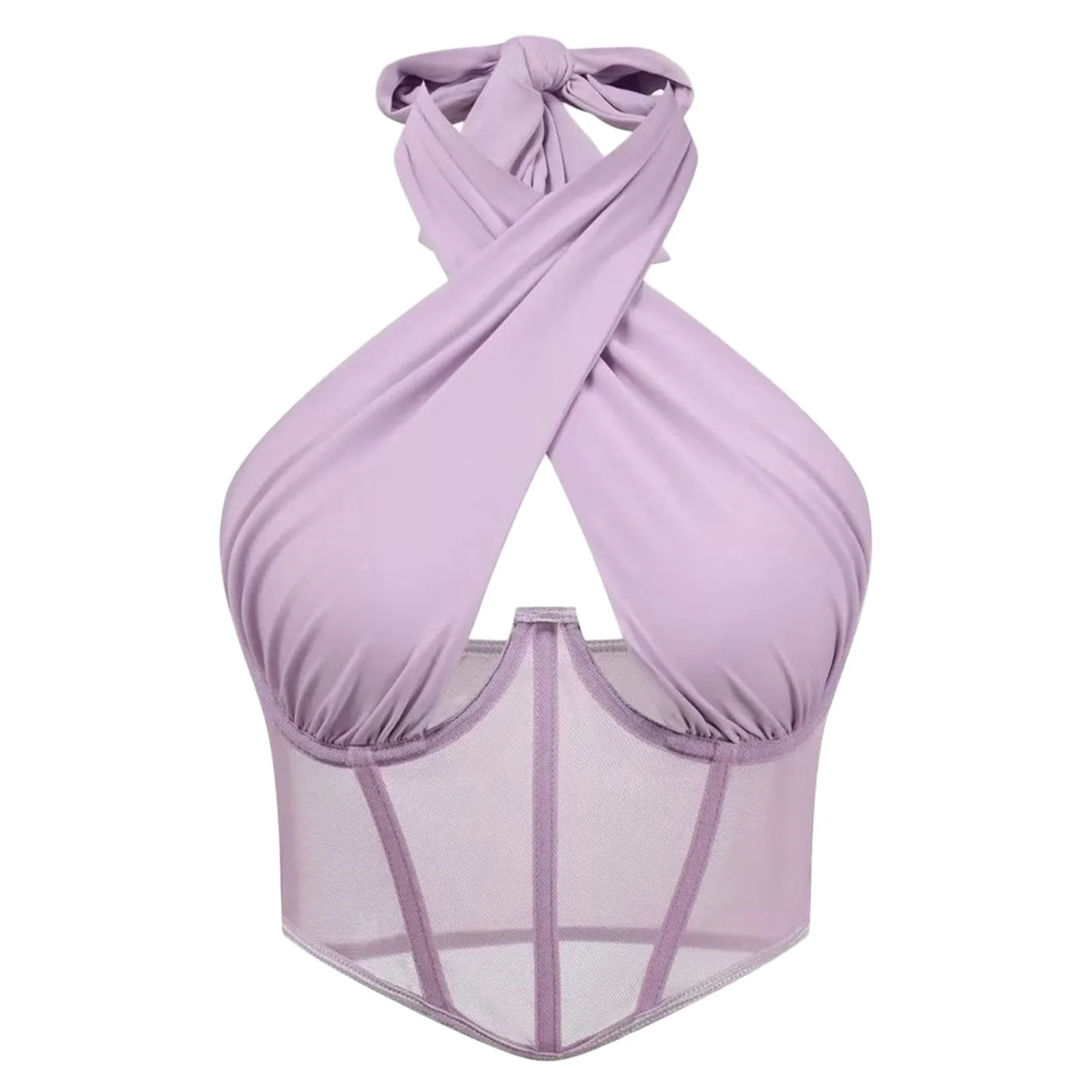 Women's Sleeveless Fishbone Corset Vest, Solid Hollow Out Backless Cropped Camisole Top Y2K Sexy Summer Wear
Women's Sleeveless Fishbone Corset Vest, Solid Hollow Out Backless Cropped Camisole Top Y2K Sexy Summer Wear