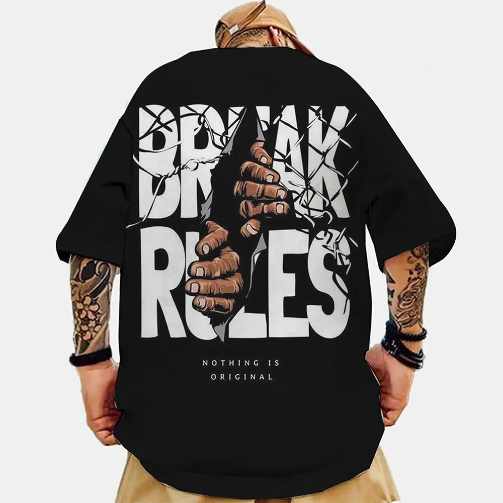 Fashion T-Shirts For Men 3d Letter Printed Trendy Men's Clothing Street Harajuku Tops Loose Oversized Short Sves Causul Tees
Fashion T-Shirts For Men 3d Letter Printed Trendy Men's Clothing Street Harajuku Tops Loose Oversized Short Sves Causul Tees