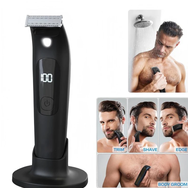 Men's full-body hair trimmer with LCD digital display, model PX7, water-resistant, USB rechargeable, electric shaving kit
Men's full-body hair trimmer with LCD digital display, model PX7, water-resistant, USB rechargeable, electric shaving kit