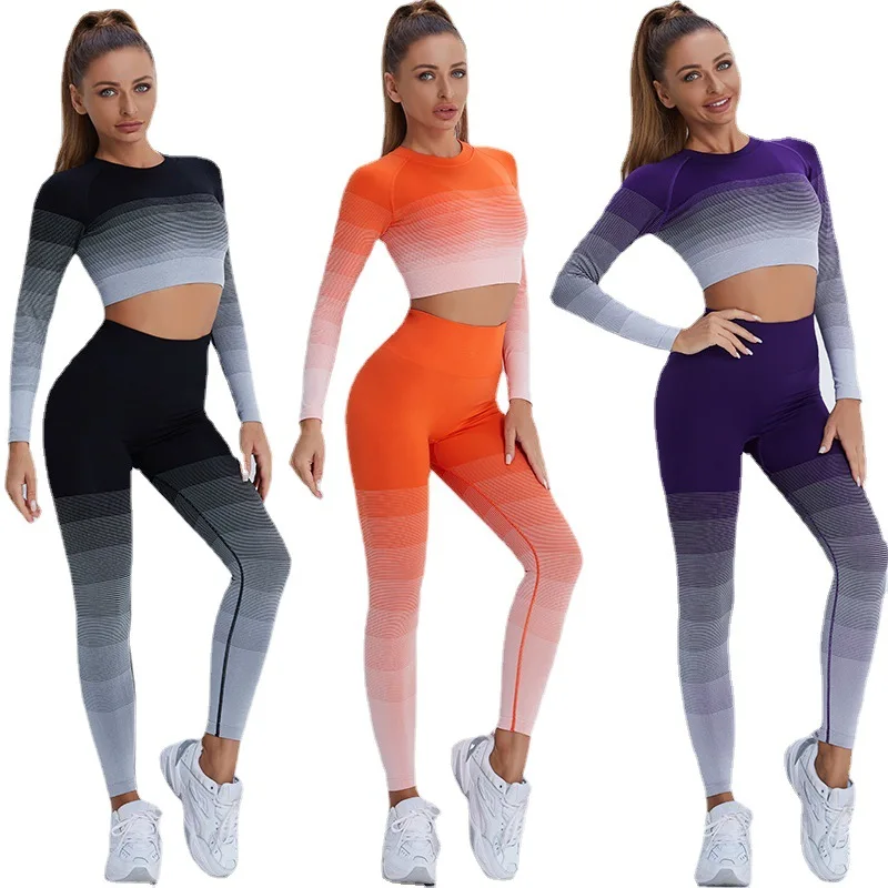Gradient Training suit set sport pants Clothing Fitness Clothing gym Yoga sets Tracksuit 2 piece sets women outfits workout set
Gradient Training suit set sport pants Clothing Fitness Clothing gym Yoga sets Tracksuit 2 piece sets women outfits workout set