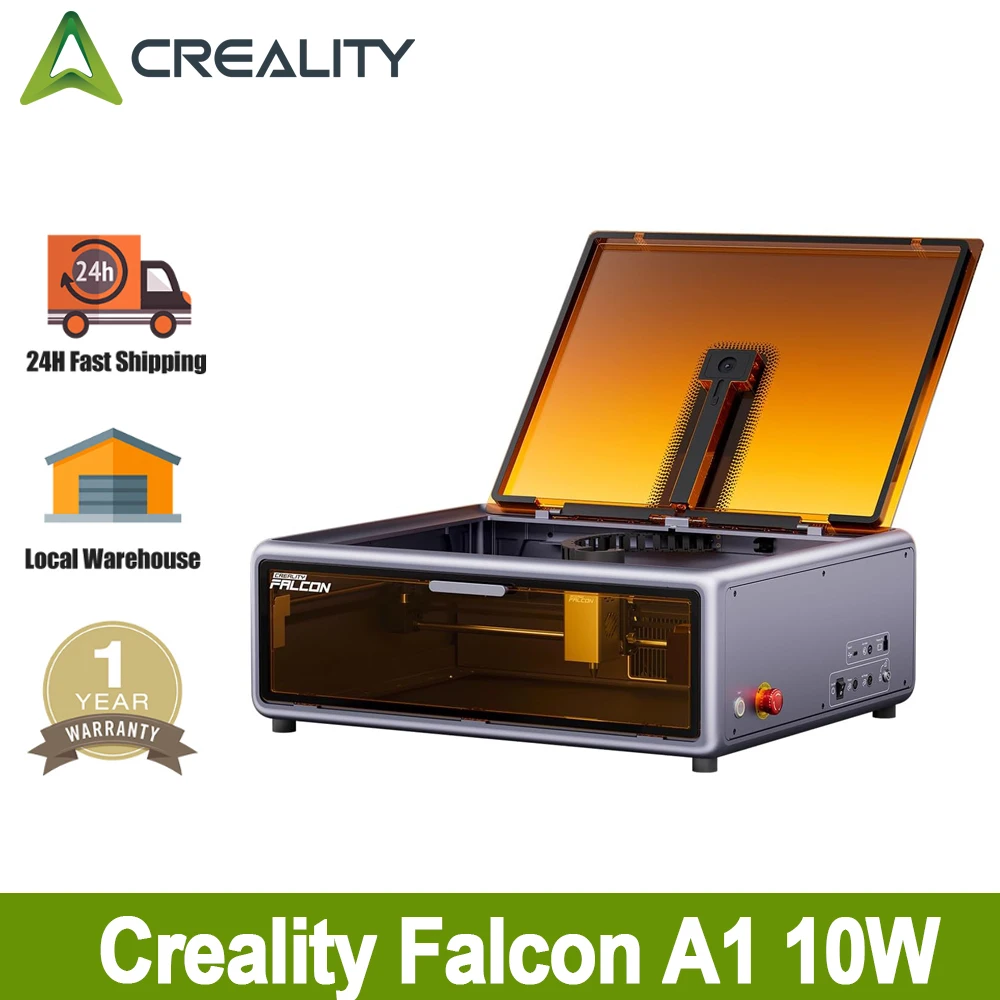 Лазерный гравер Creality Falcon A1 10 Вт, полностью закрытая конструкция, скорость до 600 мм/с, прецизионный гравировальный станок
Лазерный гравер Creality Falcon A1 10 Вт, полностью закрытая конструкция, скорость до 600 мм/с, прецизионный гравировальный станок 