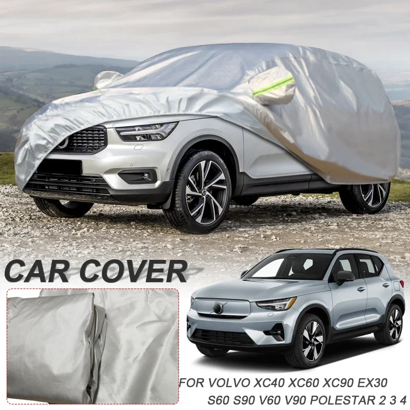 For VOLVO C40 EX30 EX90 S60 S90 V60 V90 XC40 XC60 XC90 POLESTAR 2 3 4 Polyester 210T Car Cover Waterproof Anti-Dust Accessories
For VOLVO C40 EX30 EX90 S60 S90 V60 V90 XC40 XC60 XC90 POLESTAR 2 3 4 Polyester 210T Car Cover Waterproof Anti-Dust Accessories