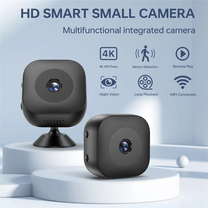 Портативная мини-камера 4K Wi-Fi для удаленного наблюдения, видеокамеры умного дома с обнаружением движения
Портативная мини-камера 4K Wi-Fi для удаленного наблюдения, видеокамеры умного дома с обнаружением движения