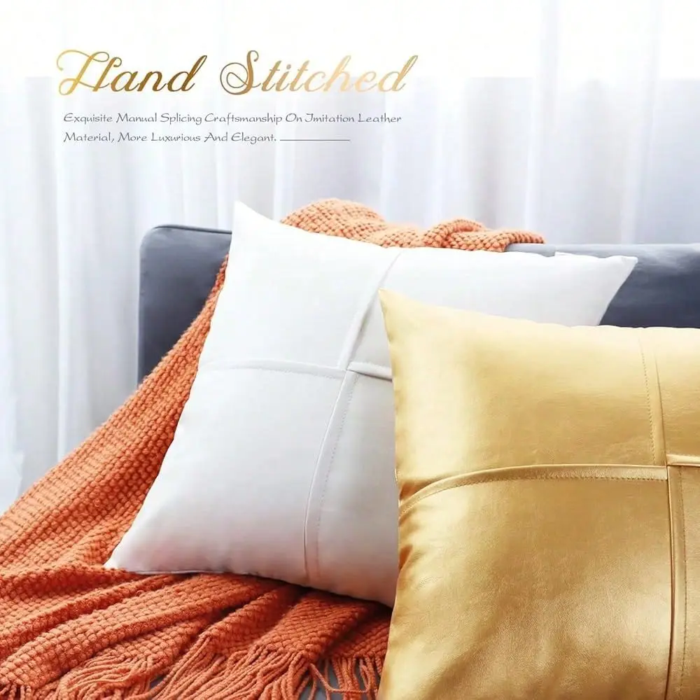 Faux Leather Throw Pillow Covers 12 X 20 Inches, White Leather Lumbar Pillow Covers Pack Of 2, Hand ed Leather Decorative
Faux Leather Throw Pillow Covers 12 X 20 Inches, White Leather Lumbar Pillow Covers Pack Of 2, Hand ed Leather Decorative