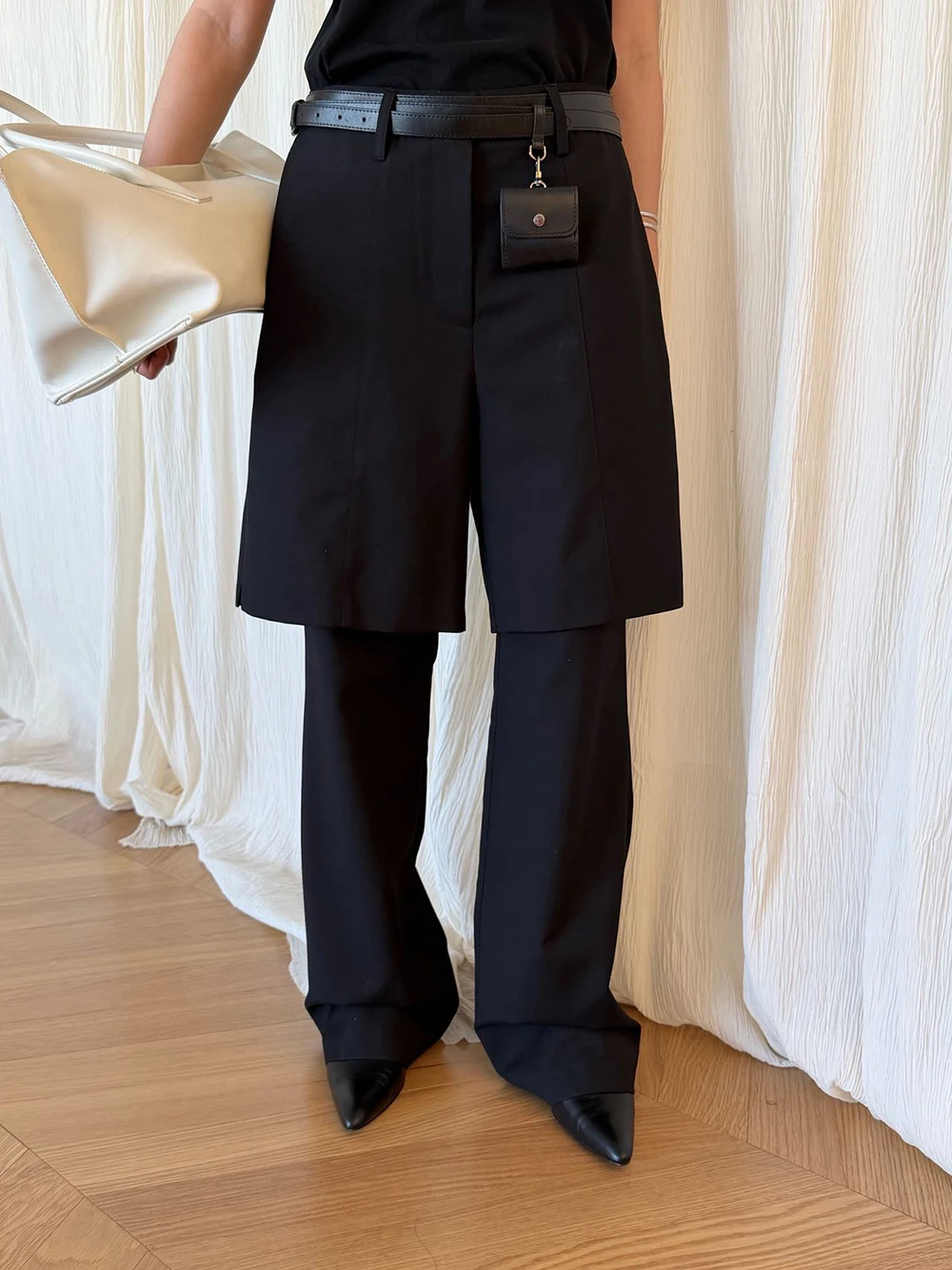 Waiore2026 Spring Design High Waist Slimming Korean Style Fake Two-Piece Women's Straight Leg Pants Commute Straight Tube Pants
Waiore2026 Spring Design High Waist Slimming Korean Style Fake Two-Piece Women's Straight Leg Pants Commute Straight Tube Pants