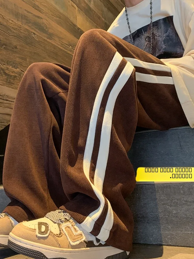 Corduroy Straight Leg Pants Men's Autumn Winter Thiened Fce Lined Loose Fit Coffee Color Casual Pants American Retro Sle
Corduroy Straight Leg Pants Men's Autumn Winter Thiened Fce Lined Loose Fit Coffee Color Casual Pants American Retro Sle