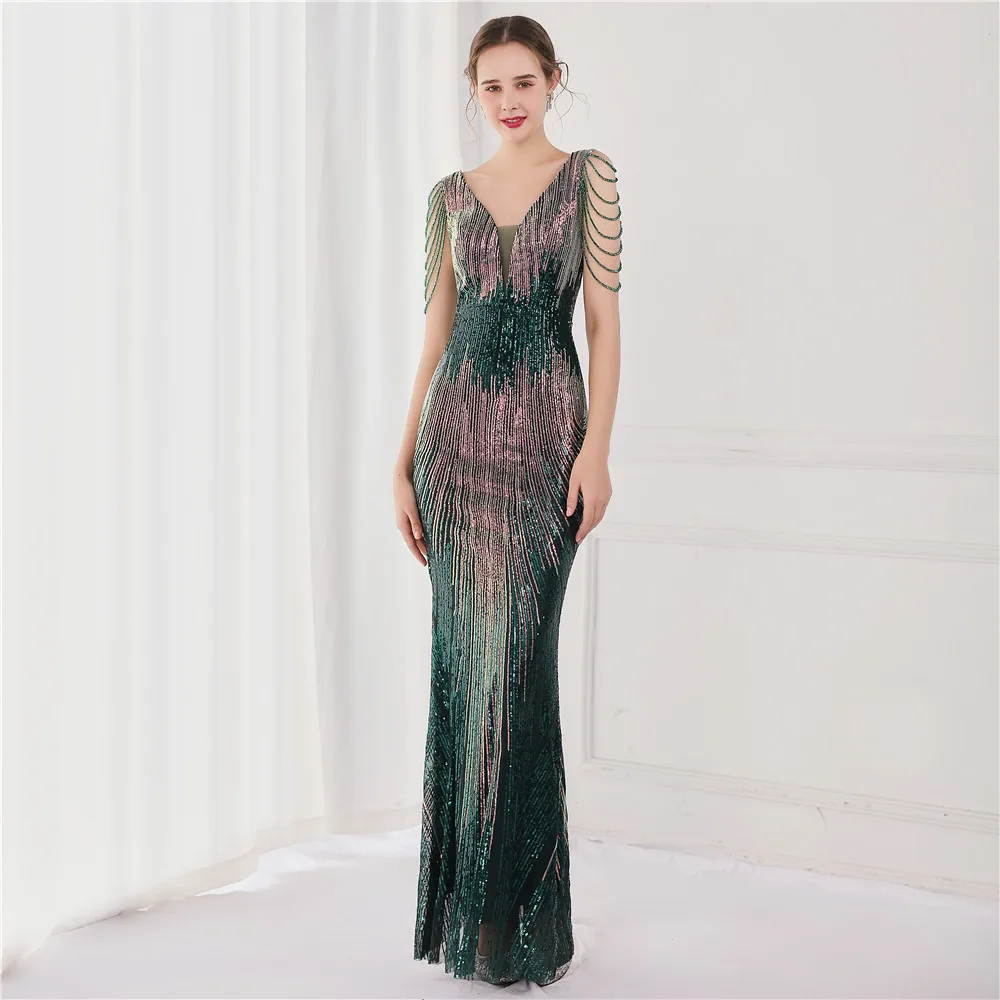 long sequins super fat size plus size fat beauty performance dress banquet evening dress
long sequins super fat size plus size fat beauty performance dress banquet evening dress