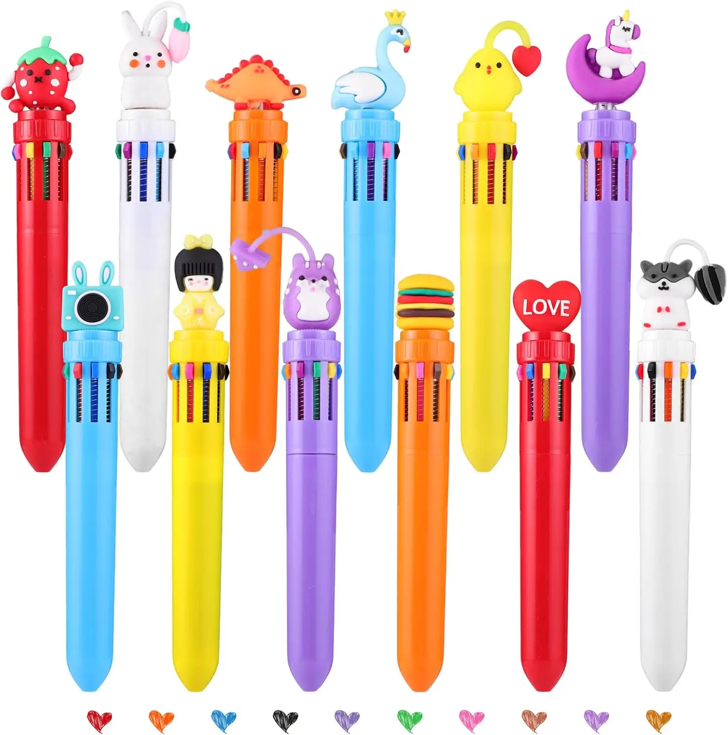 BESARME 12 Pcs Fun Pens for Kids, 10-in-1 Cute Pen Multicolor Ballpoint Pen Bulk End of Year Gifts for Students Prize Gifts for Class Party Favors for Birthday Goodie Bags Stuffers
BESARME 12 Pcs Fun Pens for Kids, 10-in-1 Cute Pen Multicolor Ballpoint Pen Bulk End of Year Gifts for Students Prize Gifts for Class Party Favors for Birthday Goodie Bags Stuffers