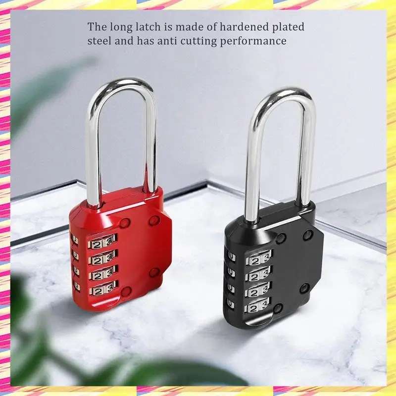 ABJJ 2 Pack Code Padlocks, 4 Digit Long Shackle Resettable Pad Lock For Outdoor Gate, Shed, Fence, Hasp Storage, Gym Locker
ABJJ 2 Pack Code Padlocks, 4 Digit Long Shackle Resettable Pad Lock For Outdoor Gate, Shed, Fence, Hasp Storage, Gym Locker