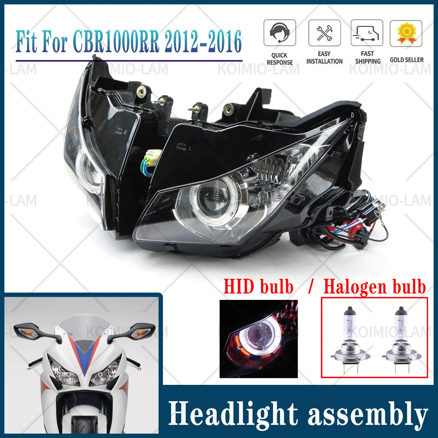 Fit For HONDA CBR1000RR 2012 - 2016 Motorcycle Headlight Assembly Headlamp Light CBR 1000 CBR1000 RR 2013 2014 2015
Fit For HONDA CBR1000RR 2012 - 2016 Motorcycle Headlight Assembly Headlamp Light CBR 1000 CBR1000 RR 2013 2014 2015