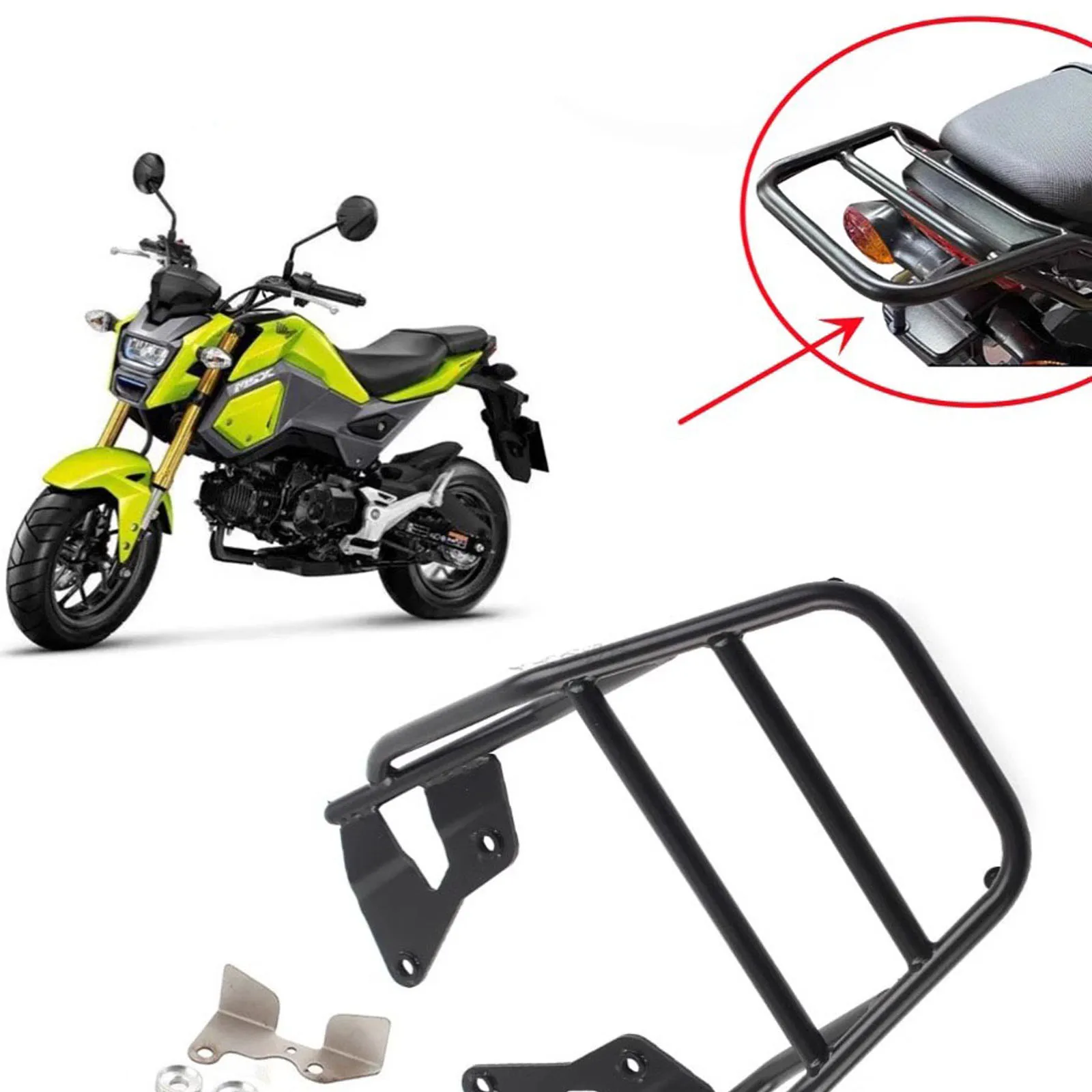 Motorcycle Rear Luggage Rack Carrier Cargo Holder For HONDA MSX 125 GROM 16-20
Motorcycle Rear Luggage Rack Carrier Cargo Holder For HONDA MSX 125 GROM 16-20