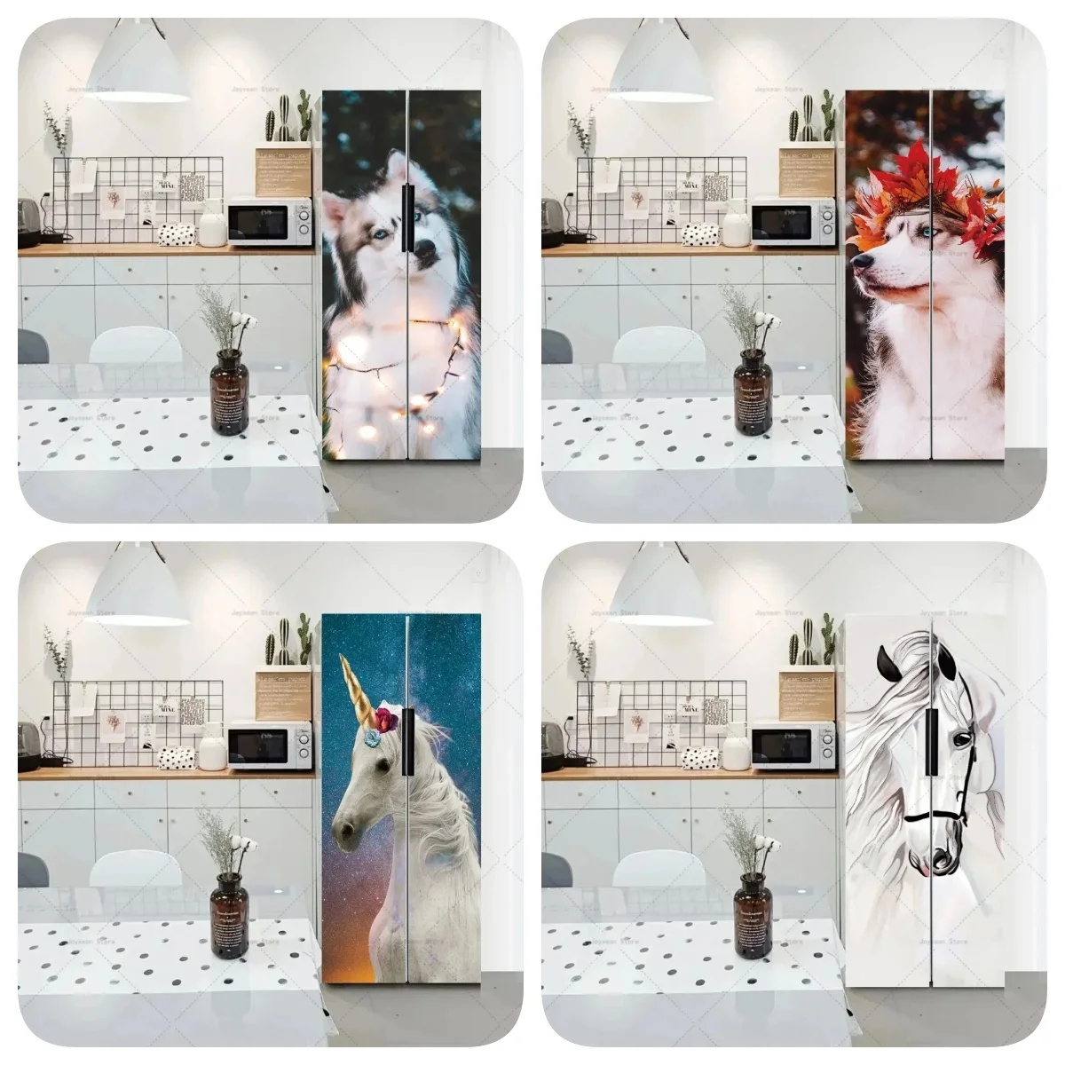 Magical Galaxy Unicorn Refrigerator Stickers Self Adhesive Anti Scratch Fridge Door Wrap for Fantasy Lovers Room Kitchen Crafts
Magical Galaxy Unicorn Refrigerator Stickers Self Adhesive Anti Scratch Fridge Door Wrap for Fantasy Lovers Room Kitchen Crafts