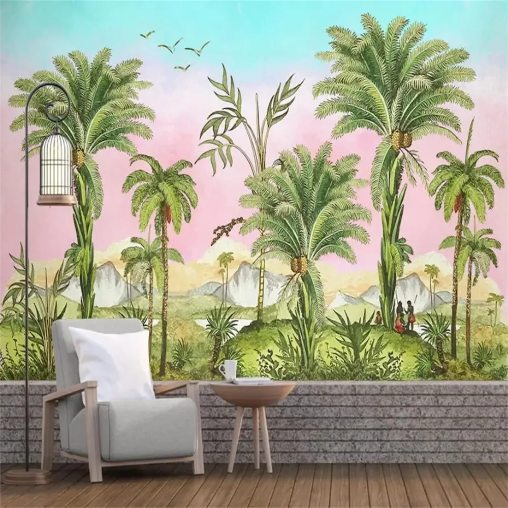 Custom Retro Tropical Rain Forest Plant Banana Leaf Photo Wallpaper for living room 3D Mural Background Mural Bedroom Stickers
Custom Retro Tropical Rain Forest Plant Banana Leaf Photo Wallpaper for living room 3D Mural Background Mural Bedroom Stickers
