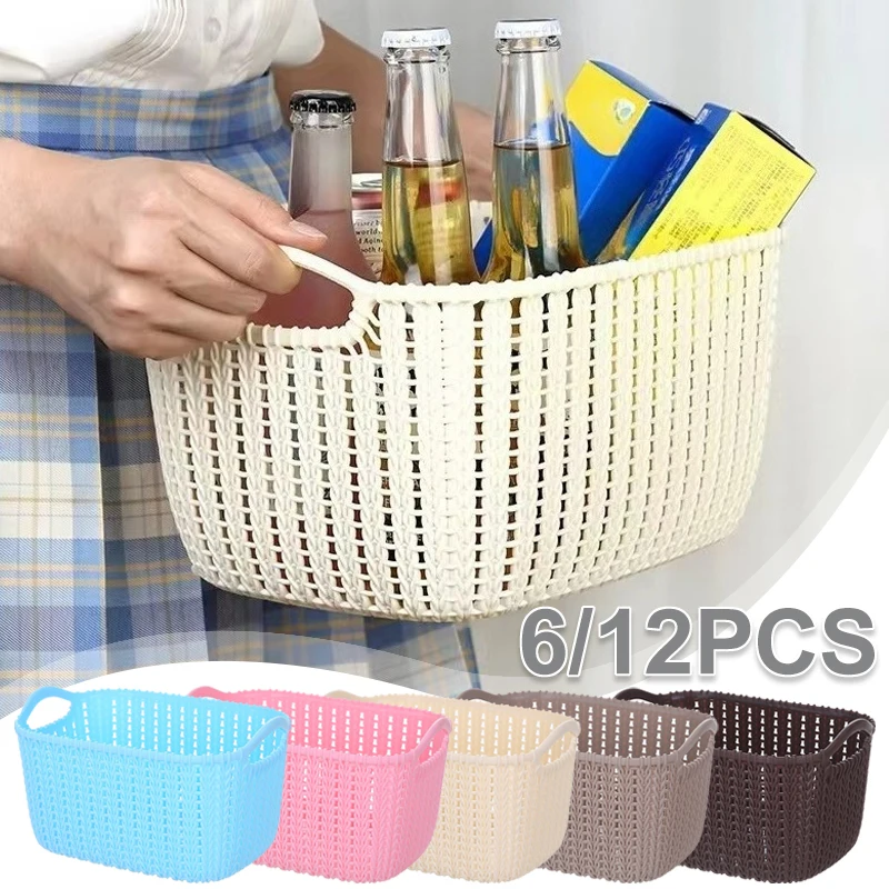 6/12PCS Rattan Woven Storage Basket Desktop Organizer for Home Makeup Snacks Toys Miscellaneous Items Kitchen Bathing Basket
6/12PCS Rattan Woven Storage Basket Desktop Organizer for Home Makeup Snacks Toys Miscellaneous Items Kitchen Bathing Basket