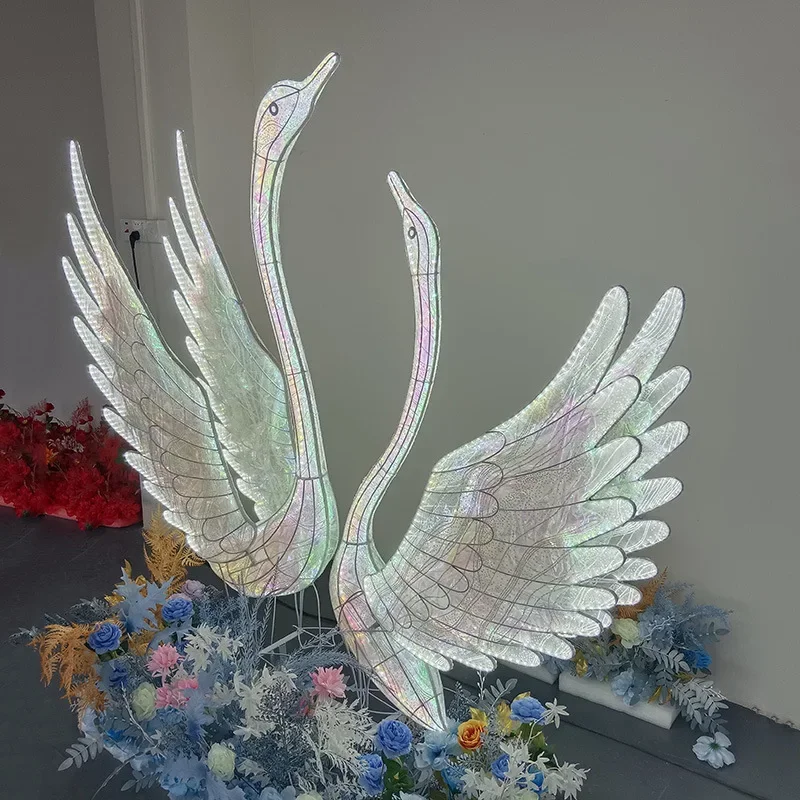 LED Swan Light Modern Romantic Creative Silver Lace Prop 2PCs for Show Ceremony Anniversary Wedding Party Decorations.
LED Swan Light Modern Romantic Creative Silver Lace Prop 2PCs for Show Ceremony Anniversary Wedding Party Decorations.