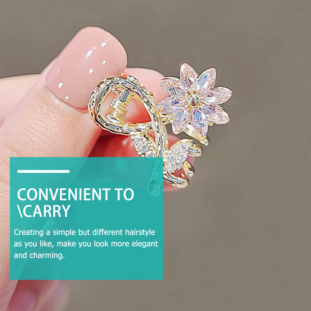 Imitation Crystal Claw Clips Zinc Alloy Durable Stylish Suitable Thick Thin Flower Hair Claw Clip Hair Accessories
Imitation Crystal Claw Clips Zinc Alloy Durable Stylish Suitable Thick Thin Flower Hair Claw Clip Hair Accessories