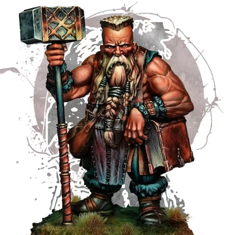 1/24 Scale 70mm DieCast Resin Figure Model Kit Dwarf Blacksmith (2 heads) Hobby Miniature Toys Unassembled Unpainted DIY Diorama
1/24 Scale 70mm DieCast Resin Figure Model Kit Dwarf Blacksmith (2 heads) Hobby Miniature Toys Unassembled Unpainted DIY Diorama