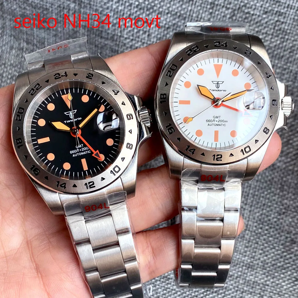 Бренд Tandorio Orange NH34 GMT автоматические часы для мужчин, мастер, профессиональные часы, 24 часа, Безель, 904L, браслет с принтом, индекс
Бренд Tandorio Orange NH34 GMT автоматические часы для мужчин, мастер, профессиональные часы, 24 часа, Безель, 904L, браслет с принтом, индекс