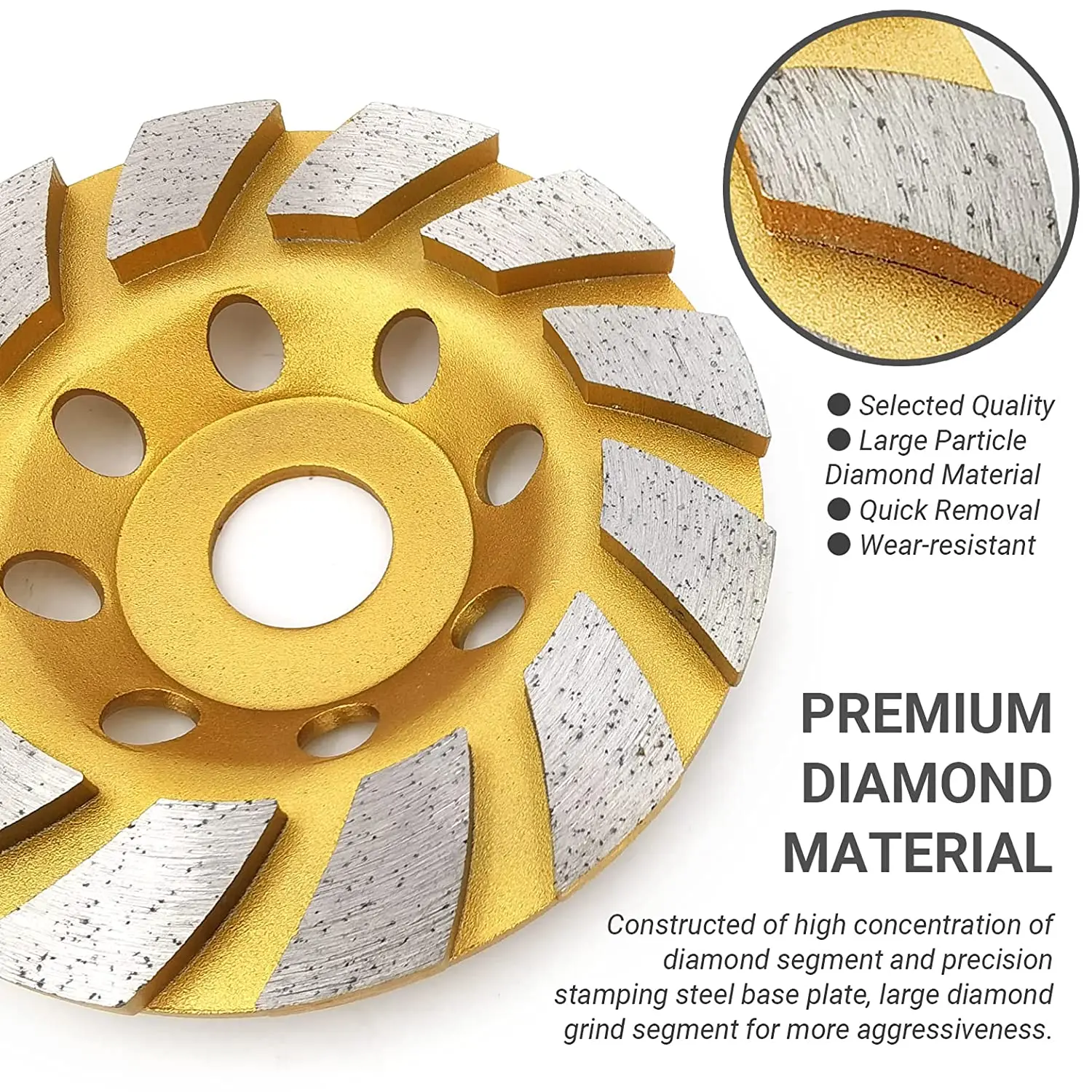 TGS manufacturer price 4 inch diamond cup wheel marble grinding disc
TGS manufacturer price 4 inch diamond cup wheel marble grinding disc