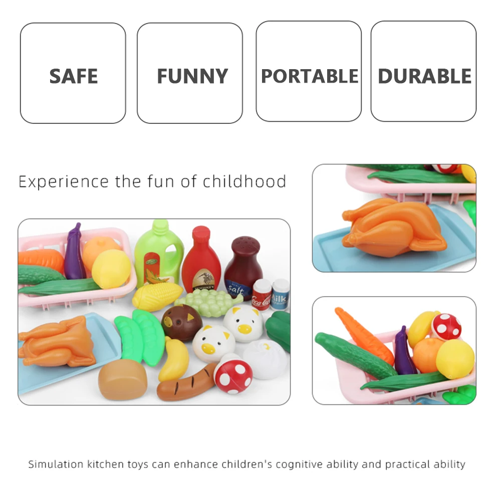 42 PCS Kitchen Set Pretend Play with Chef Hat Apron Kitchen Toy Stove Pan Spoon Vegetables Fruits Storage Basket Children Chef
42 PCS Kitchen Set Pretend Play with Chef Hat Apron Kitchen Toy Stove Pan Spoon Vegetables Fruits Storage Basket Children Chef