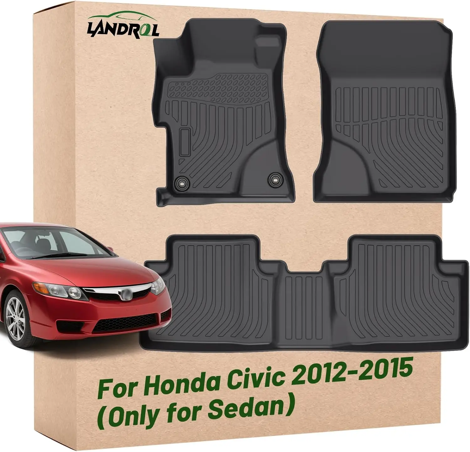 Custom Fit All-Weather Floor Mats for Honda Civic Sedan 2012-2015 Heavy Duty Waterproof Odorless
Custom Fit All-Weather Floor Mats for Honda Civic Sedan 2012-2015 Heavy Duty Waterproof Odorless