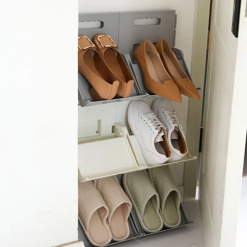 Double folding shoe rack without punch bathroom sliding design living room storage requires simple assembly
Double folding shoe rack without punch bathroom sliding design living room storage requires simple assembly
