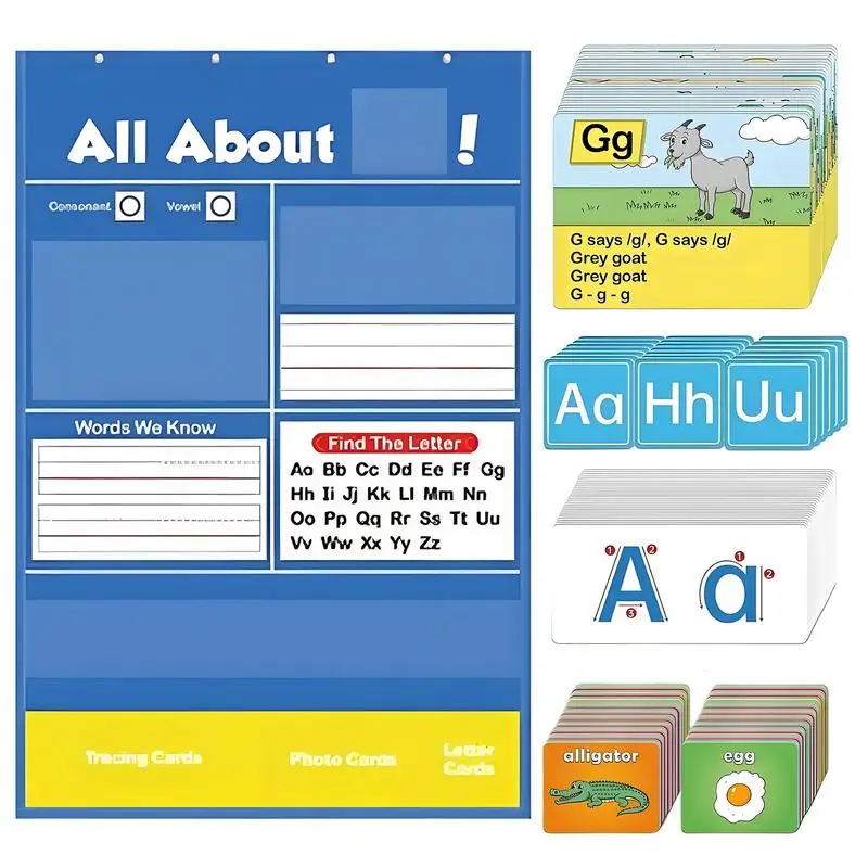 Kids Learning English Chart 182pcs Alphabet Words Cards Interactive Letter Handwriting Practice Tool for Preschool Classroom
Kids Learning English Chart 182pcs Alphabet Words Cards Interactive Letter Handwriting Practice Tool for Preschool Classroom