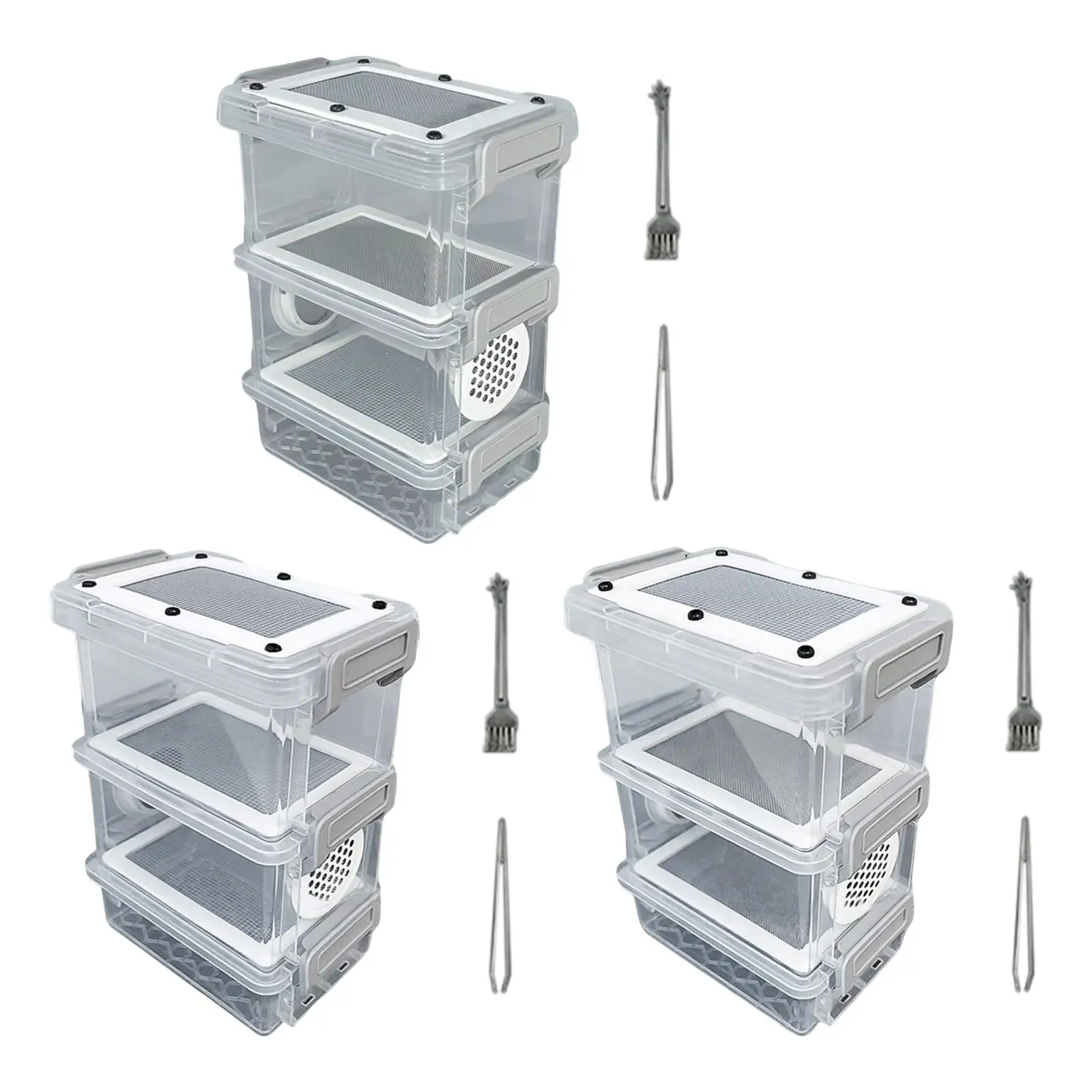 Clear Feeding Box Removable Drawer Tray Breeding Cage for Mealworm Crickets Roach Critter Pet Habitat
Clear Feeding Box Removable Drawer Tray Breeding Cage for Mealworm Crickets Roach Critter Pet Habitat