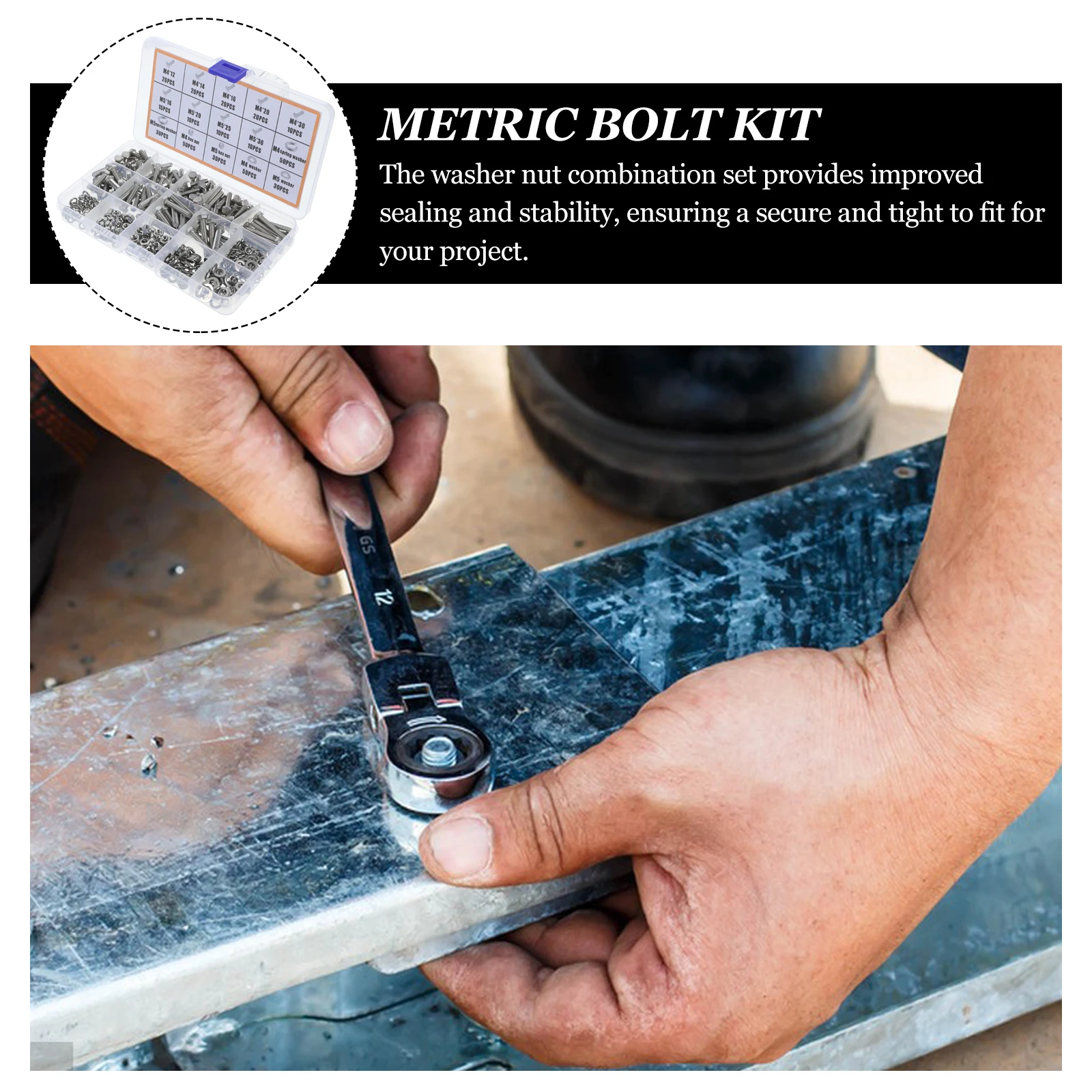 375Pcs Bolt Nut Washer Kit Stainless Steel Hardware Assortment for DIY Motorcycle Machine Metric Bolt Kit
375Pcs Bolt Nut Washer Kit Stainless Steel Hardware Assortment for DIY Motorcycle Machine Metric Bolt Kit