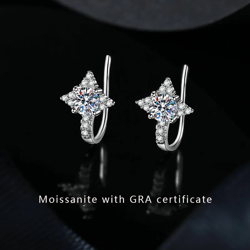 Luxury Real D Color Moissanite Earrings For Women S925 Silver Earrings Valentine's Day gift for friends
Luxury Real D Color Moissanite Earrings For Women S925 Silver Earrings Valentine's Day gift for friends