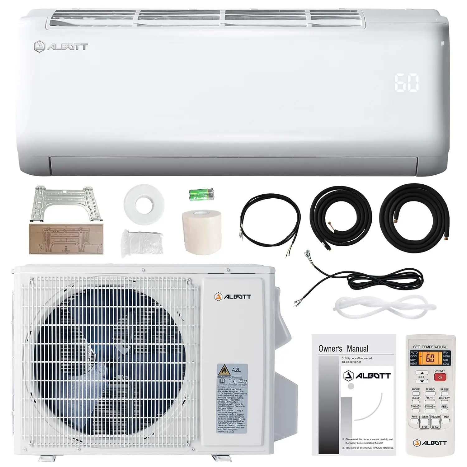 24000 BTU Mini Split Air Conditioner and Heat Pump, Ductless Inverter System, SEER2 19, 208-230V, Cools & Heats Rooms, Custom
24000 BTU Mini Split Air Conditioner and Heat Pump, Ductless Inverter System, SEER2 19, 208-230V, Cools & Heats Rooms, Custom