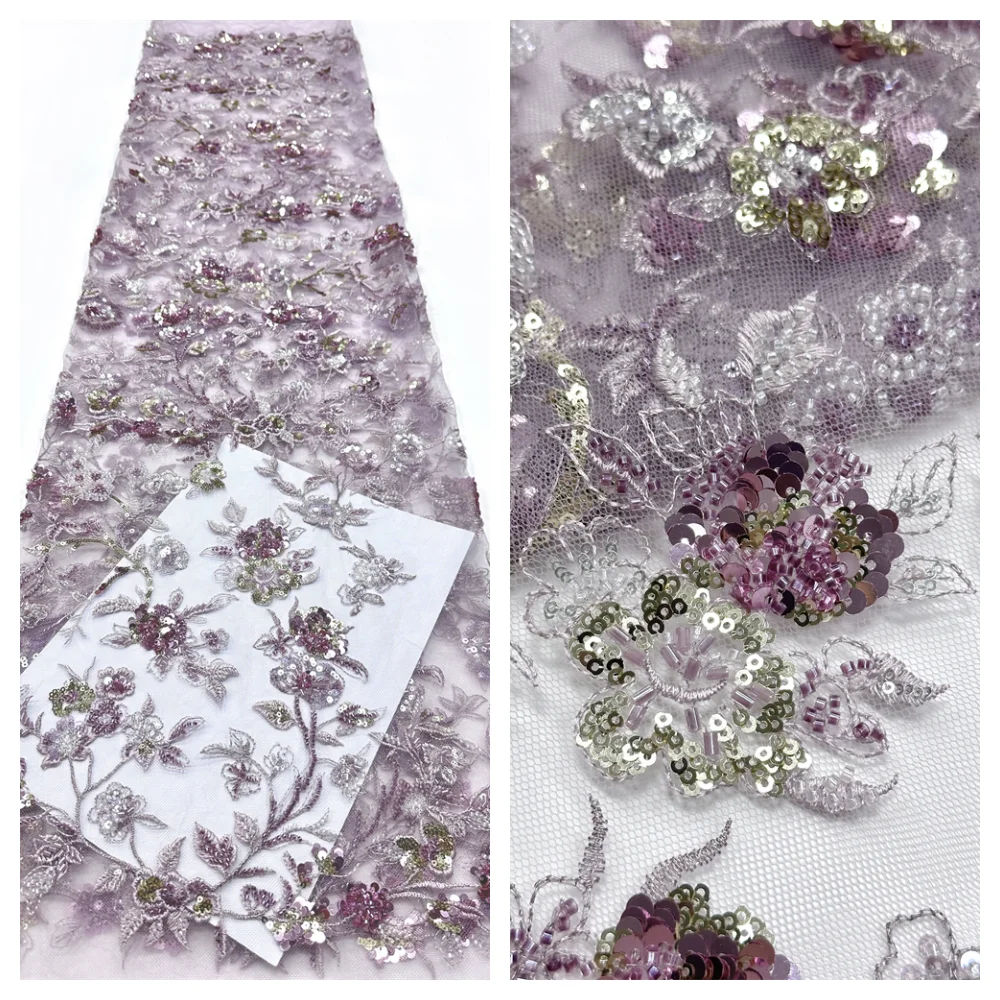 African Beads Lace Fabric 2026 High Quality Lace French Nigerian Groom Sequins Lace Fabrics For Wedding Party Dress Sewing
African Beads Lace Fabric 2026 High Quality Lace French Nigerian Groom Sequins Lace Fabrics For Wedding Party Dress Sewing