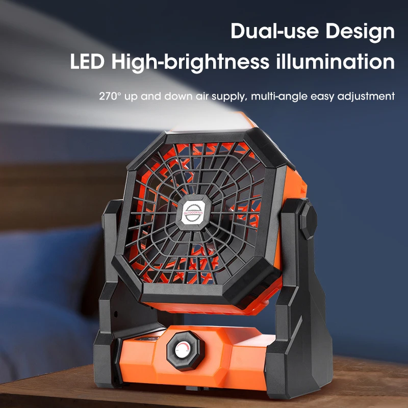 New 7800 mA High-Capacity Portable Fan Rechargeable Desk Camping Fan with LED Light and Hook Outdoor Fan for Tent Car Trip
New 7800 mA High-Capacity Portable Fan Rechargeable Desk Camping Fan with LED Light and Hook Outdoor Fan for Tent Car Trip